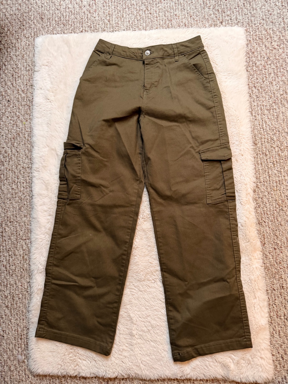 Wax Jean Women's Straight-Leg Jeans in Olive Green